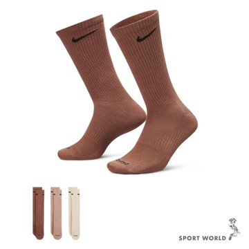Nike 襪子 中筒襪 排汗 3入組 乾燥玫瑰【運動世界】SX6891-914