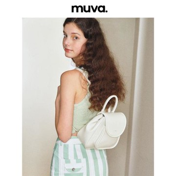 muva背包女雙肩包 春夏新款旅行輕便小眾設計高級感小包包真皮