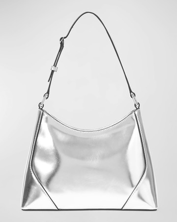 Linda Metallic Leather Shoulder Bag
