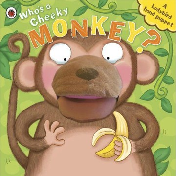 ◤絕版 原文 手偶遊戲大繪本《Who's A Cheeky Monkey? 》Ladybird 紙板書 英語童書