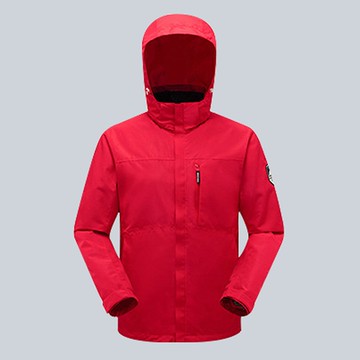 三合一防水極暖衝鋒衣(熔岩紅 男L-4XL)