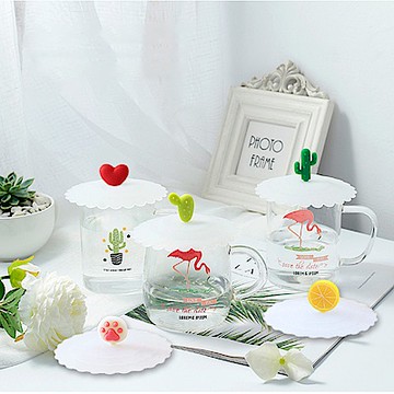 lemonsolo 療癒系防塵防漏矽膠杯蓋(5入)