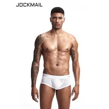 JOCKMAIL冰絲內褲男薄款夏季涼爽絲滑無痕四角褲青年貼身親膚褲頭