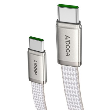 AIDOGA 艾迪伽 NanoAir USB-Type-C PD充電線/傳輸線/編織快充線 140W  鈦色  1個  1.2m