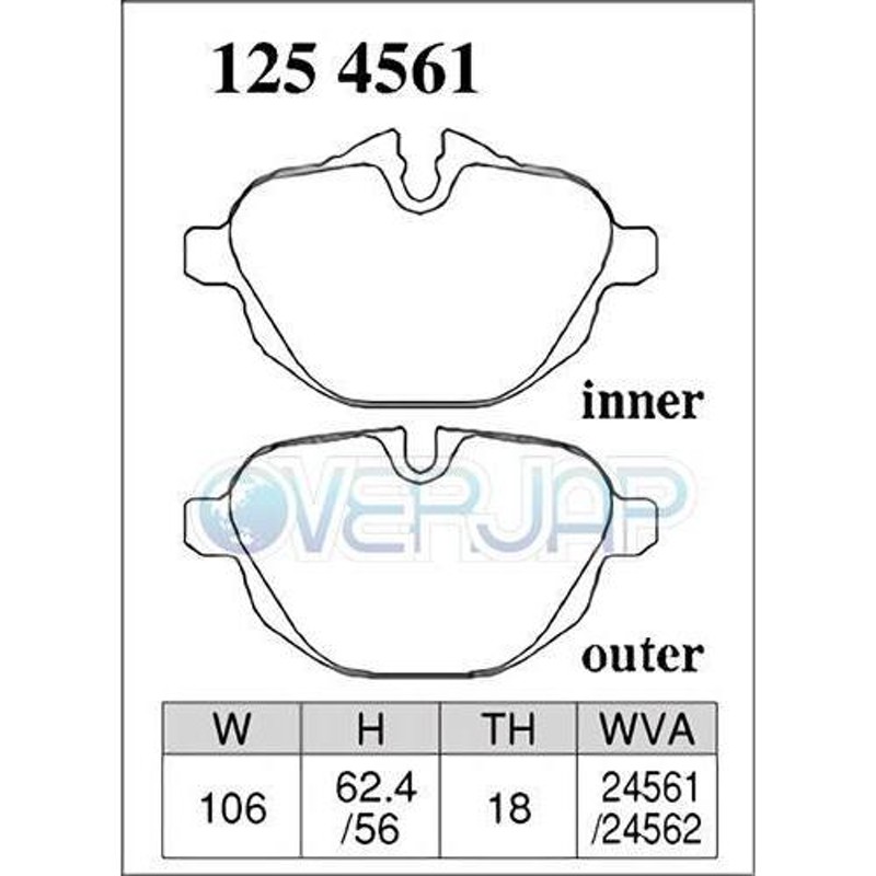 P1218978 / 1254561 DIXCEL Premium ブレーキパッド 1台分セット BMW