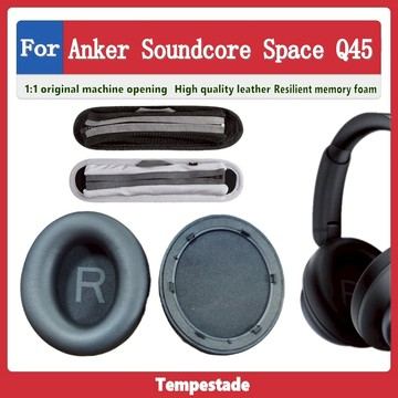 適用於 for Anker Soundcore Space Q45 耳罩 耳墊 耳機套 頭戴式耳機保護套 替換配件 耳機
