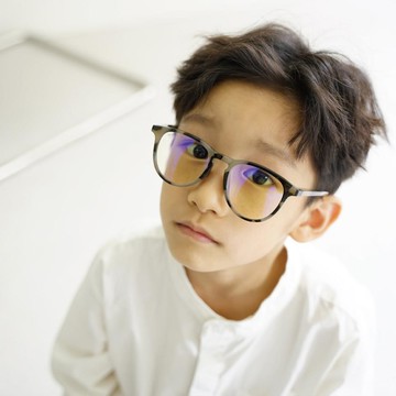 LEFOON ＿ Kids computer glasses 細框 兒童抗藍光眼鏡 - 黃棕玳瑁