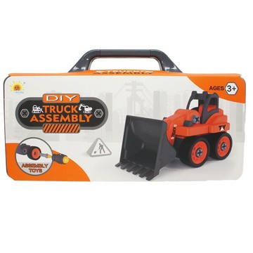 手提 DIY拆裝工程車 推土機 0590-2/一組入(促250) DIY可拆式組裝推土機-睿0590-2【APP滿額下單10%點數(單一帳號最高5000點)】1/31止