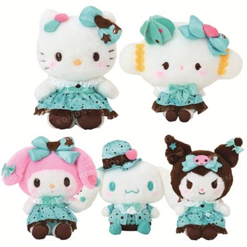 小禮堂 【限購排單】Sanrio 三麗鷗 絨毛玩偶娃娃 (薄荷巧克力) Kitty 美樂蒂 小麥粉