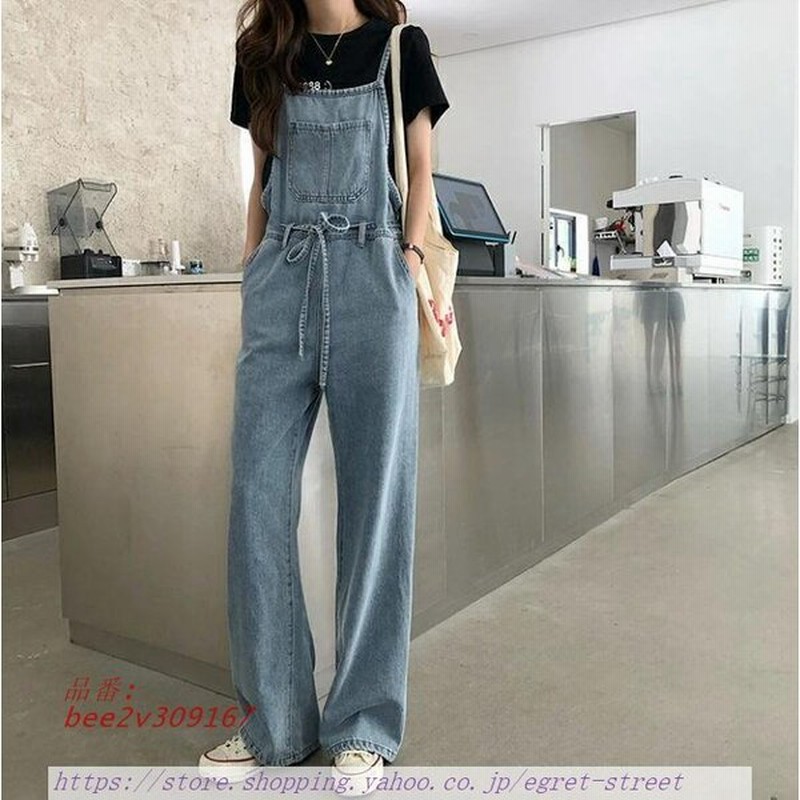 デニムサロペット レディース サロペット 夏 春 パンツ 秋 ワイドパンツ ロングパンツ カジュアル オーバーオール サロペット オールインワン 通販 Lineポイント最大0 5 Get Lineショッピング
