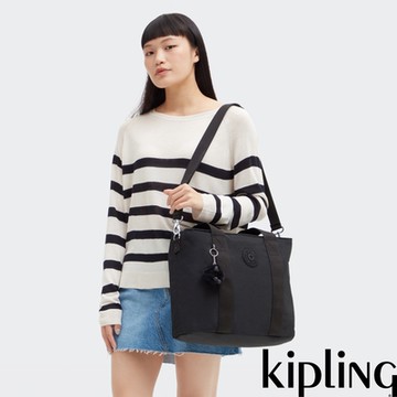Kipling 午夜星空黑大容量手提肩背托特包-MINTA L