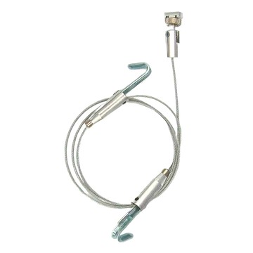 TRENY D吊圖圓輪雙勾附鋼索 Set  1組  銀色