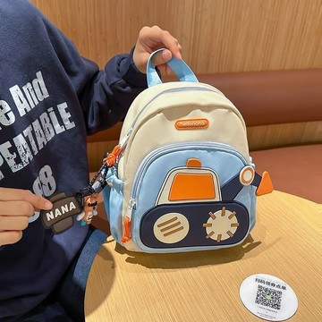 【台灣出貨】幼兒園書包寶寶男孩可愛雙肩包新款超輕背包兒童挖掘機女孩