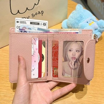 零錢包 錢包 短夾 皮夾 卡夾 女生錢包 韓系撞色拼接信封款錢包女小衆簡約百搭卡包可愛ins多功能零錢包