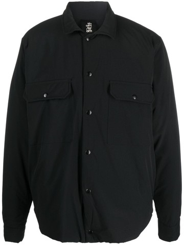 Thom Krom - press-stud padded shirt jacket - men - Nylon/Elastane - S - Black