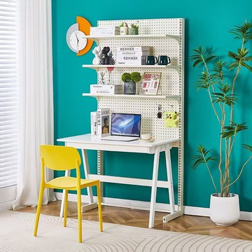 五金洞洞書架網紅少女出租房收納書桌落地組合電腦桌學生置物架