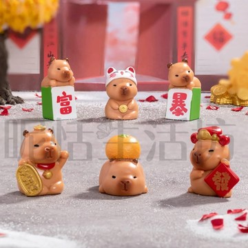【現貨】招財水豚/微景觀/造盆景/多肉/新年/桌上裝飾/卡皮巴拉/園藝/拍攝攝影/婚禮擺設/辦公桌裝飾/盆栽造景/新春