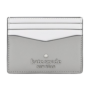 Kate Spade防刮拼色六卡名片夾-灰/白_廠商直送