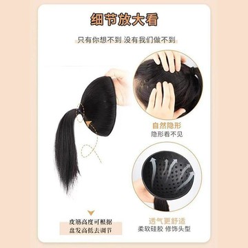 臺灣嚴選丸子頭假髮包高顱頂網紅柚子皮懶人盤發發包頭頂增髮量蓬鬆盤髮圈
