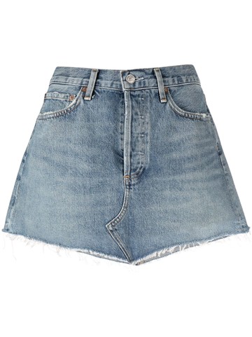 AGOLDE - Parker denim miniskirt - women - Organic Cotton - 31 - Blue