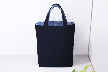 【格紋遇上帆布】大提袋 / A4可裝 手提袋 手提包 環保袋