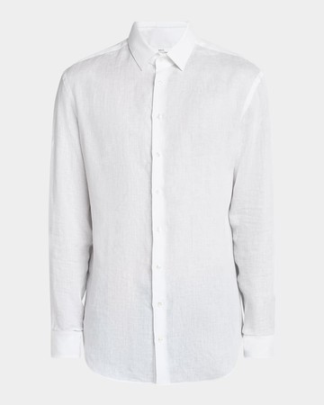 Men's Classic Solid Linen Sport Shirt