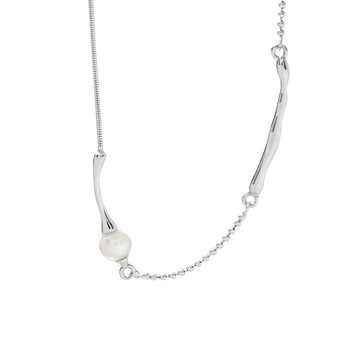 [純銀] 留白結構鎖骨鍊 / White Space Structure Necklace