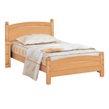 【文創集】路卡沙 歐風3.5尺單人實木床台(不含床墊)-114x201x91cm免組