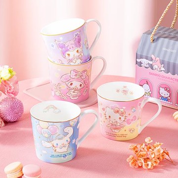HelloKitty生日禮物女生實用三麗鷗可愛骨瓷馬克杯送閨蜜喝水杯子