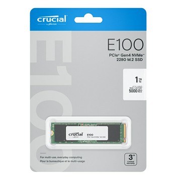 米特3C數位–Micron 美光 Crucial E100 1TB/Gen4 M.2/讀5000/寫4500 SSD固態硬碟