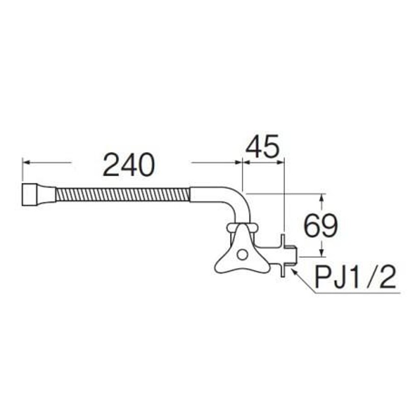 ベンリー横形自在水栓 A28A2-13X240 通販 LINEポイント最大0.5%GET LINEショッピング