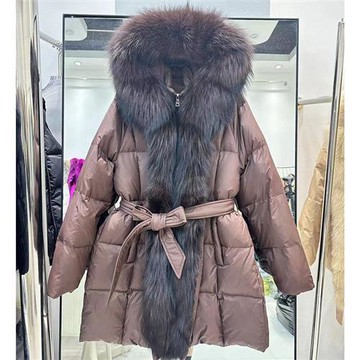 【巴黎精品】現貨+預購頂級真狐狸毛領真羽絨外套白鴨絨外套羽絨衣秋冬大碼休閒女裝-連帽女外套10色a1ld20
