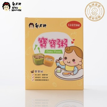 郭老師 常溫寶寶粥-五色蔬菜雞粥 6M+/150g 2包/1盒