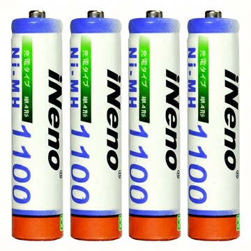 iNeno艾耐諾 高容量1100鎳氫充電電池 4號 AAA 1.2V  4個裝  1組