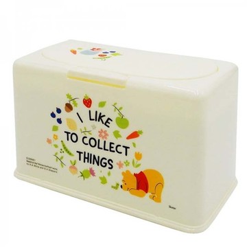 【震撼精品百貨】小熊維尼 Winnie the Pooh ~迪士尼 小熊維尼 方形按壓彈蓋口罩盒 (米農作物款)*56760