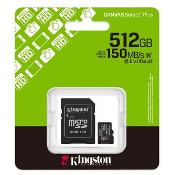 金士頓 KINGSTON SDCS3 512G Canvas Select Plus 512GB U3 V30 A1 記憶卡