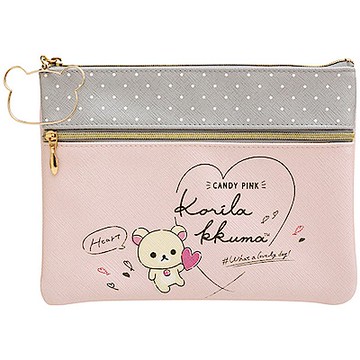 拉拉熊美麗日記系列萬用化妝包。粉 San-X