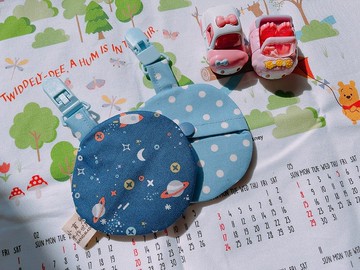 新品特價—圓形平安符袋-寶藍星空