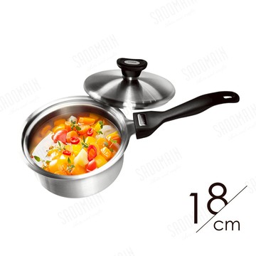 【仙德曼SADOMAIN】316不鏽鋼七層複合金片手鍋(18cm)SG0180