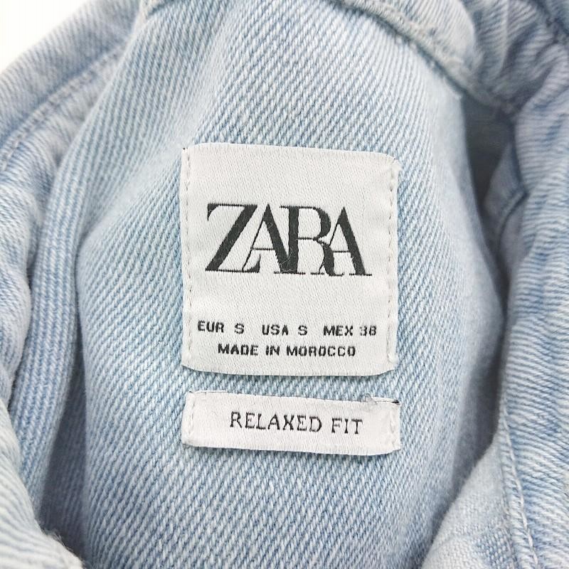 ◇ ZARA ザラ ダメージ加工 プリント 長袖 デニム ジャケット G ◇ ZARA ザラ ダメージ加工 プリント 長袖 デニム ジャケット G