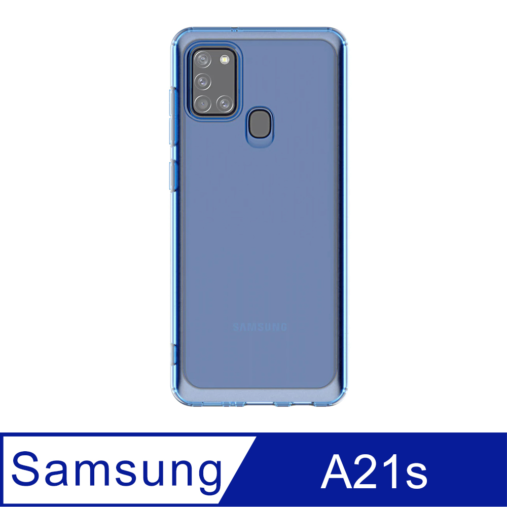 SAMSUNG Galaxy A21s TPU 原廠炫彩背蓋 藍色 (台灣公司貨)