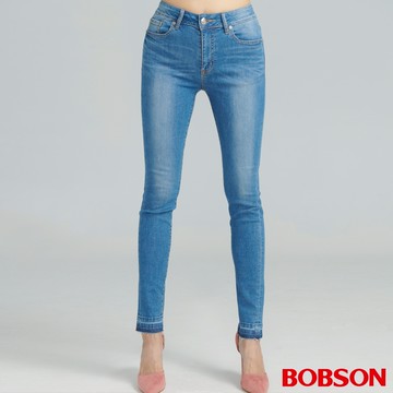 BOBSON 女款中腰大彈力窄管褲(8156-53)
