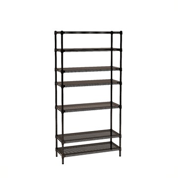 [客尊屋]粗管/沖孔/35x90x195hcm 黑武士沖孔 七層架黑武士