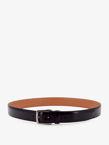 Leather belt with metal buckle, leather loop and stitched profile - TOD'S - gender_Man