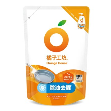 橘子工坊 去油淨味洗碗精 補充包 500ml【康鄰超市】