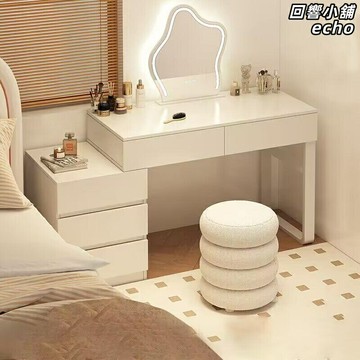 【奶油風網紅款】梳妝檯 化妝桌 鬥櫃一體 臥室傢俱 梳妝檯鬥櫃 奶油風梳妝檯 現代簡約設計 小戶型收納神器 2025年新款