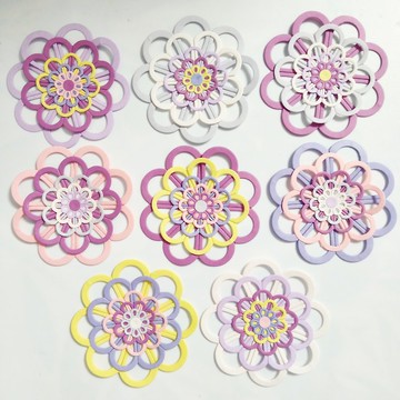 花朵貼紙 拼貼素材 手帳 相冊 裝飾 紙藝 莉拉手作 紙花