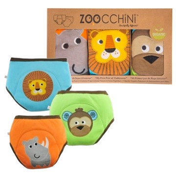 美國 ZOOCCHINI - 100%有機棉可愛動物學習褲3入-男