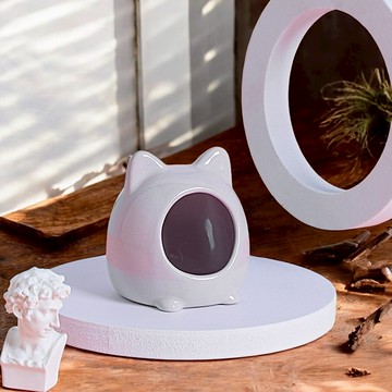 小窩樂園陶瓷屋【天青色/灰色】 陶瓷倉鼠窩 陶瓷透氣小倉鼠的窩 倉鼠房子 倉鼠屋 寵物鼠窩 倉鼠用品 倉鼠睡窩 布置魚缸 小魚窩