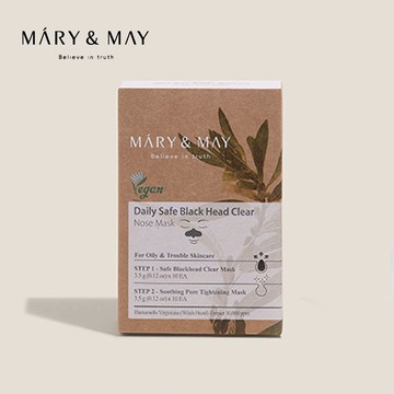 Mary&May 還我漂漂鼻粉刺清潔鼻貼：粉刺大軍來襲我不怕！草莓鼻的救贖降臨，多種植萃添加讓肌膚舒緩奮鬥無壓力